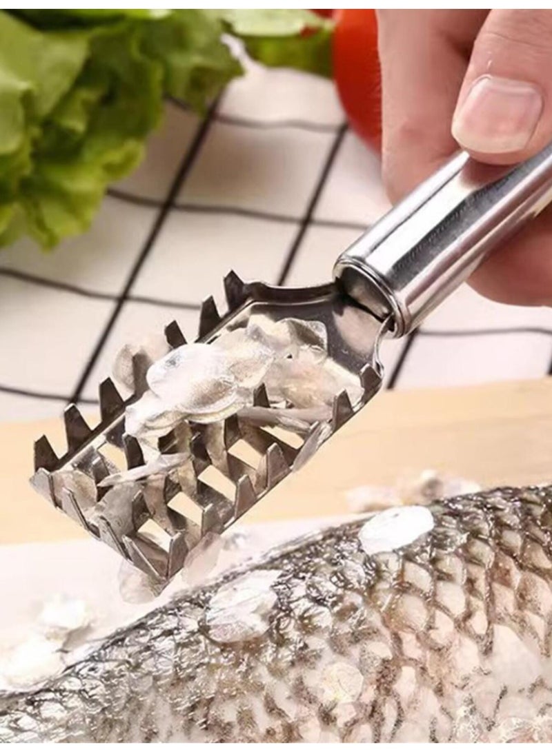 1pc Stainless Steel Fish Scale Remover - Efficient, Multipurpose Kitchen Tool To Quickly And Easily Clean Fish, Great For Removing Scales And Debris, Fish Scaler, Easy To Clean, Durable And Safe, Kitchen Gadget, Kitchen Accessory, Cookware  - Image 4