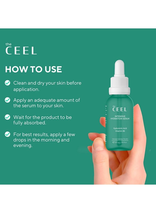 the CEEL Hyaluronic Acid Serum For Face Hydrating Serum With Hyaluronic Acid And Vitamin B5 Moisture Plumps And Smooths For Youthful Glow Non Greasy Paraben Free Formula 1.00 Fl.Oz (30 Ml) - Image 3