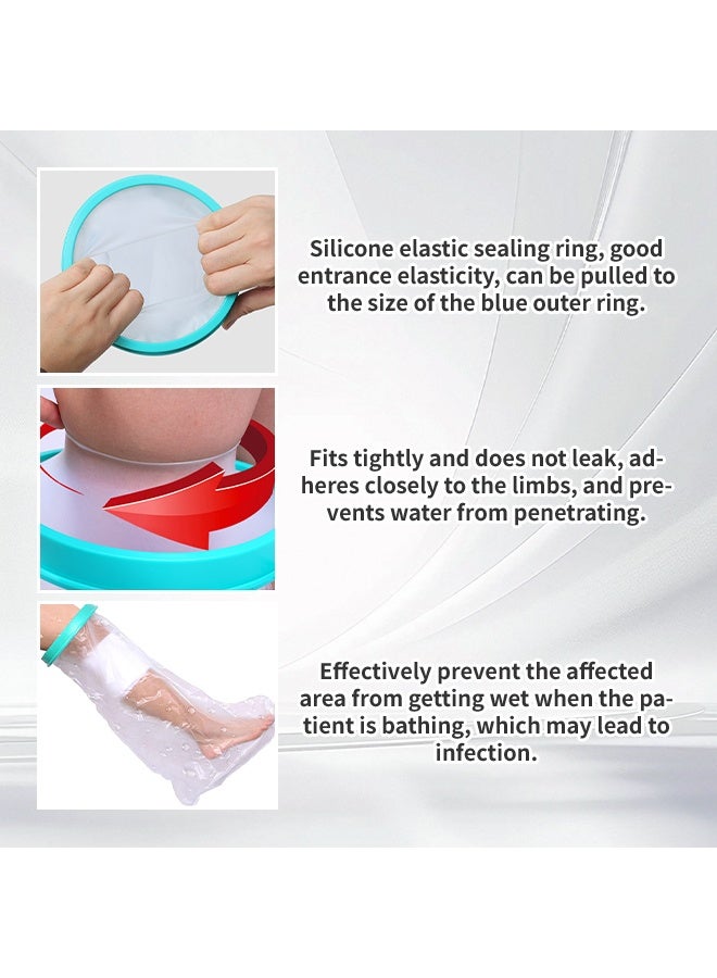 Waterproof Leg Cast Cover for Shower, Portable Cast Protector Bag, Reusable Watertight Protector for Foot, Ankle or Leg Wound Recovery(Diameter - 8.2 Inches) - Image 3