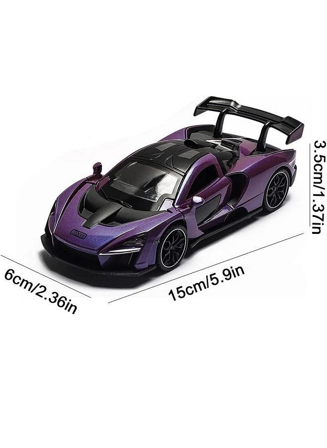 McDou McLaren Senna Sports Car Model Door Opening Sound and Light Children's Toy Car 1:32 Alloy  - Image 4