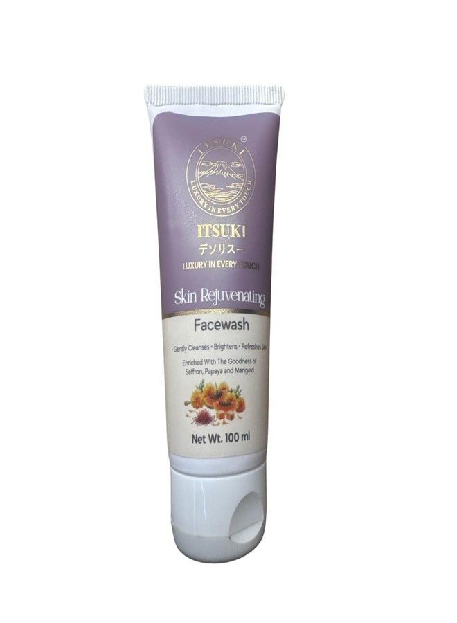 Itsuki Skin Rejuvenating Face Wash Saffron Papaya & Marigold Extract Deep Cleansing & Brightening Face Wash (100ml) - Image 1