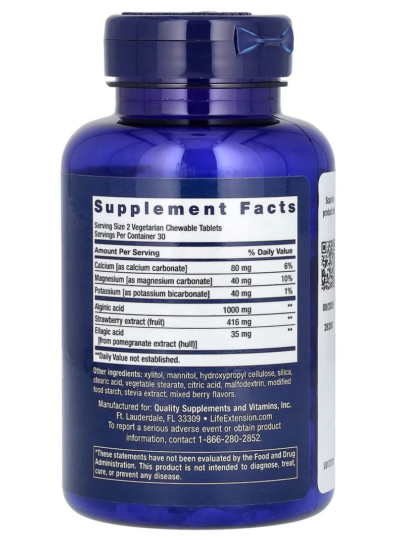 لايف إكستنشن Life Extension، حارس المريء، التوت، 60 قرصًا نباتيًا قابلًا للمضغ - Image 2