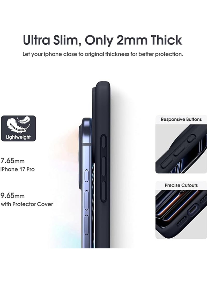 WRISTWISE Case Cover for iPhone 17 Pro - [Camera All-Round Protection] [Soft Microfiber Lining Anti-Scratch] Shockproof Phone Case Cover, Black - Image 4