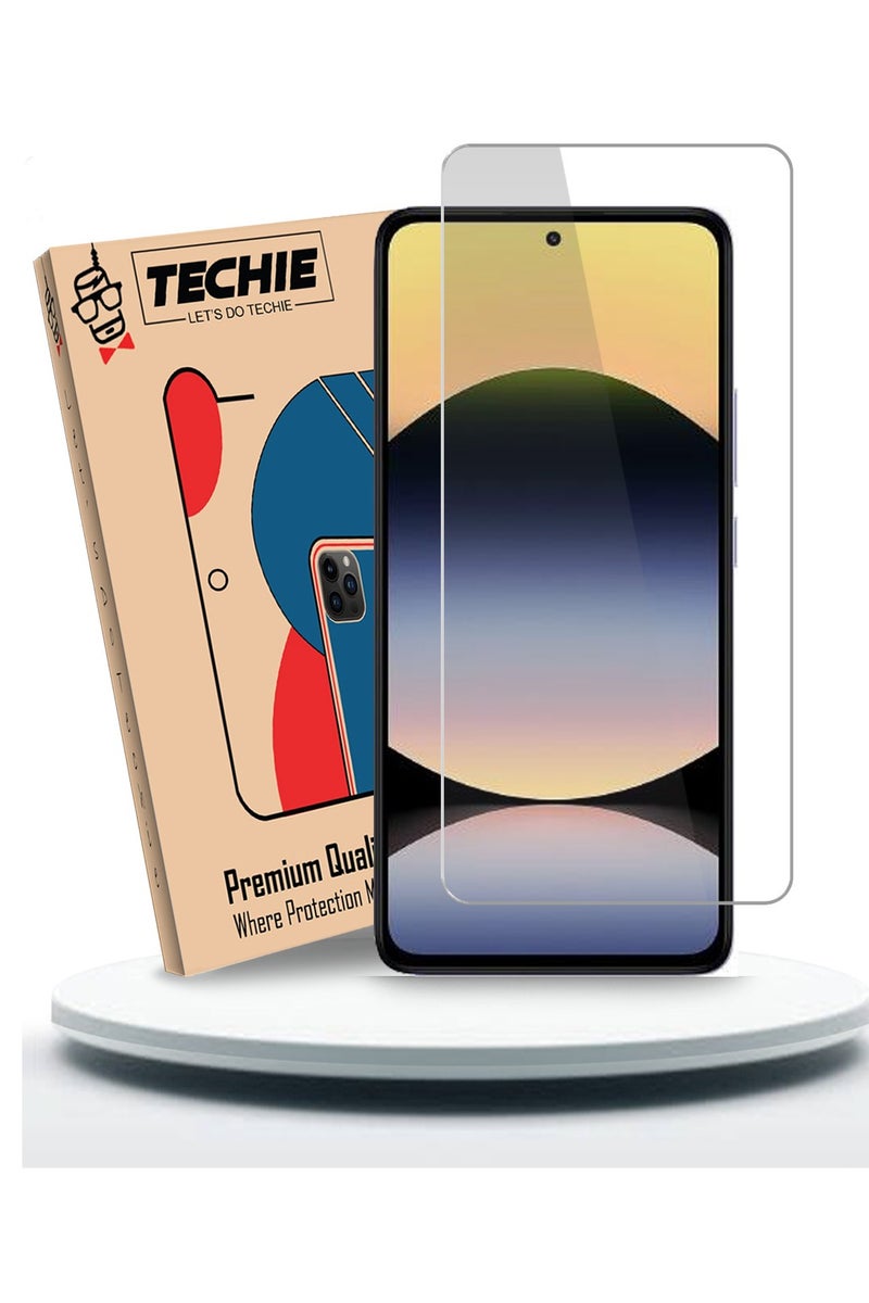 Techie حماية شاشة Xiaomi Redmi Note 14 4G – واقي شاشة زجاجي مقسى بدقة Full HD مع خصائص مضادة للانعكاس، صلابة 9H، سمك 0.33 مم، حواف مدورة، خالي من الفقاعات وسهل التركيب - Image 1