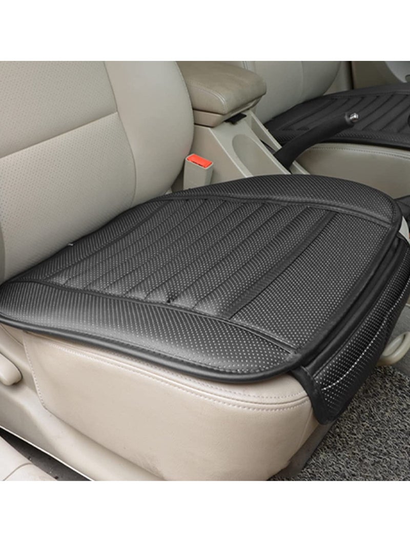 كابتن تيك 2 Pack Leather Front Car Seat Covers, Universal Sideless Car Seat Protectors with Storage Pocket, Waterproof Vehicle Seat Cover Automotive Seat Cushions for Most Vehicles(Black) - Image 5