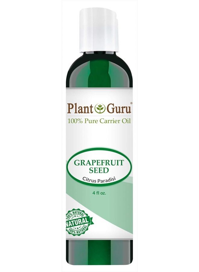 Plant Guru Grapefruit Seed Oil 4 oz Cold Pressed 100% Pure Natural Carrier - Skin, Body And Face. Great For Moisturizing Creams, Lotions, Scalp Treatments, and Lip Balms - Image 1