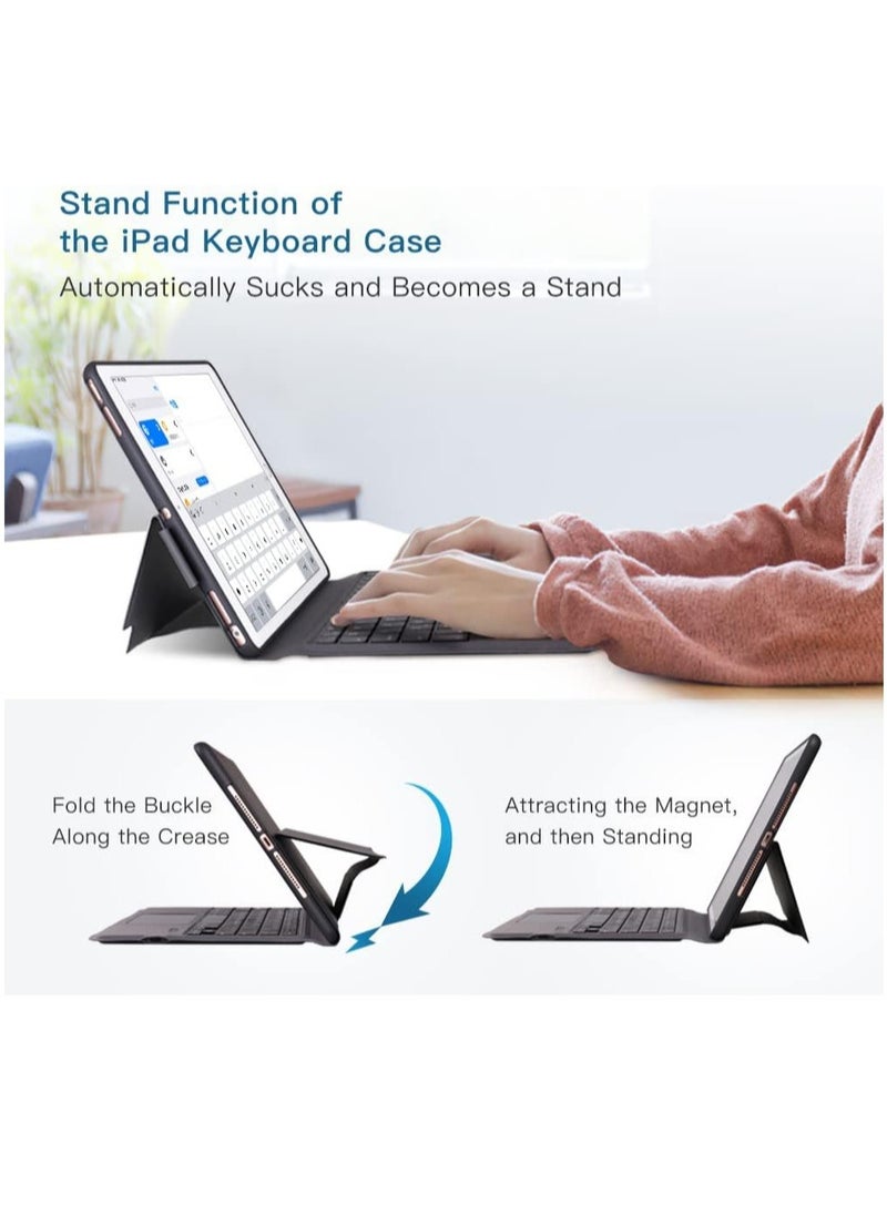 ELTRAZONE - iPad Keyboard Case with Trackpad for iPad Pro 11 inch 2018 2020 Air 4 10.9 inch,iPad Wireless Bluetooth Keyboard Case with Pencil Holder - Image 1