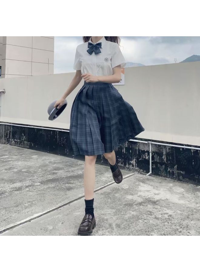Student Formal Wear Lattice Japanese School Neutral/men And Women Can Be Orthodox Plaid Skirt Uniform Skirt Lattice Seaweed Skirt