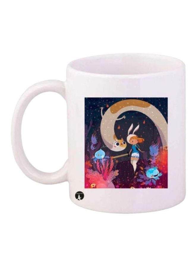 RYN Adventure Time Printed Mug White/Black/Beige