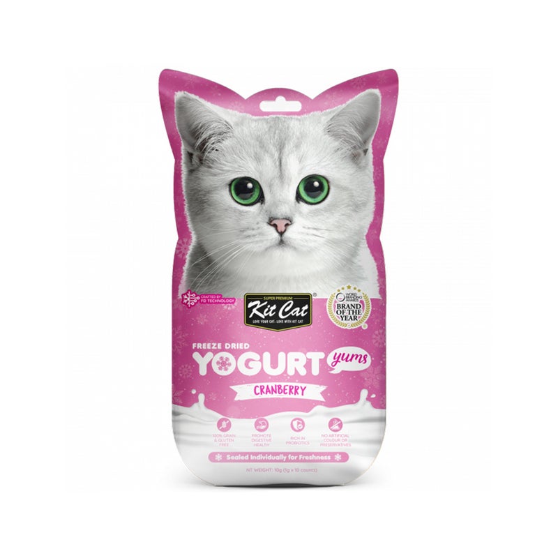 Kit Cat Freeze Dried Yogurt Yums Cranberry Cat Treats - 10 g