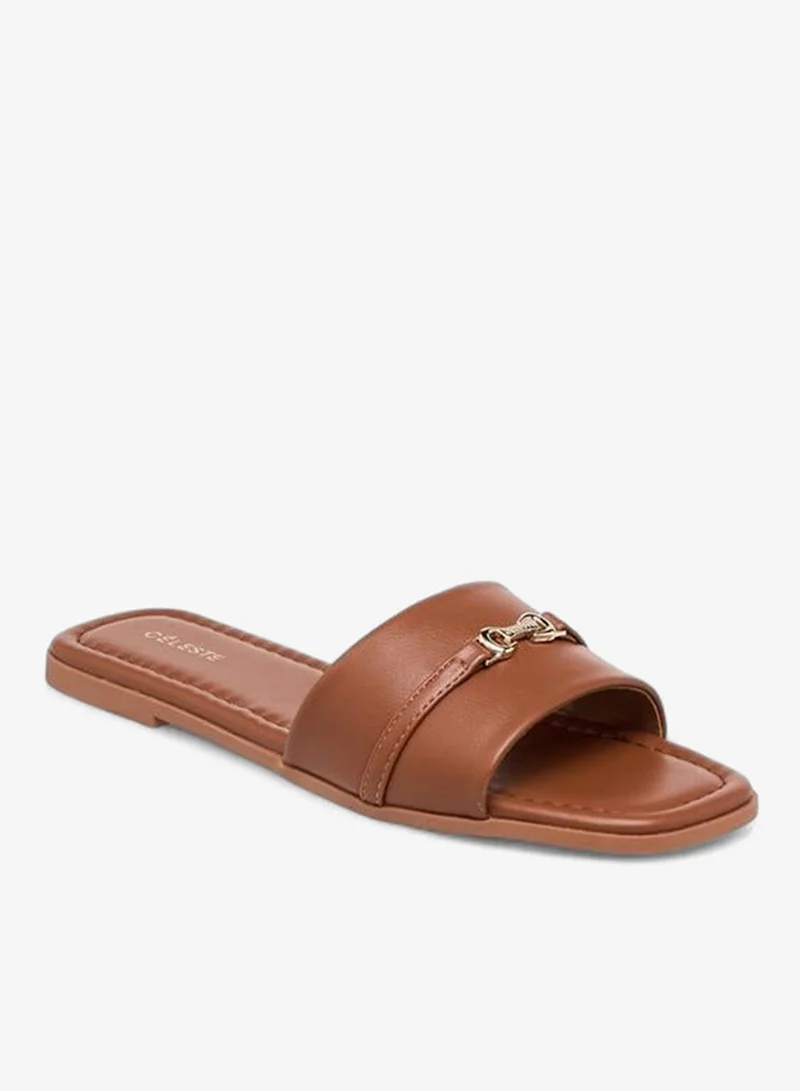 Celeste Women's Buckle Detail Slip-On Sandals