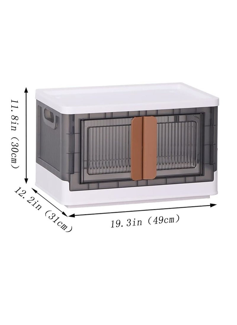 Generic Wardrobe Storage Sorting Box, Plastic Storage Box, Simple Installation Free Children'S Snack Toy Storage Box Transparent Folding  - Image 2