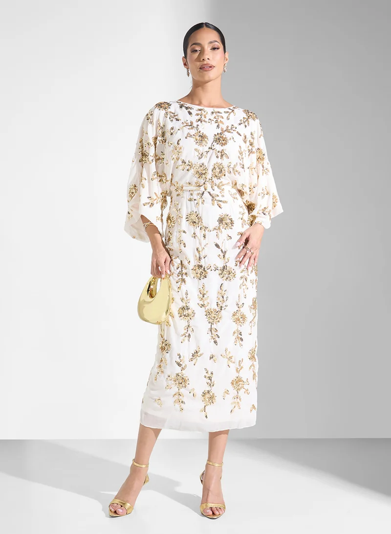Frock and Frill Sequin Embellished Dress