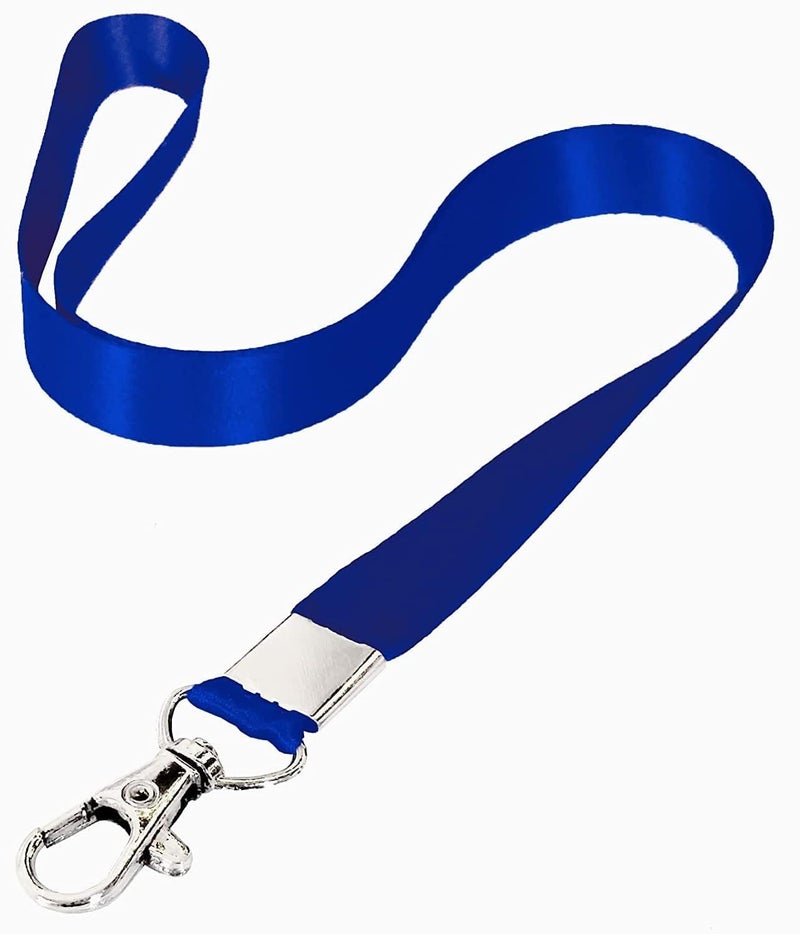 ANG Plastic ID Badge Holder, ID Badge Reel, Lanyard Blue (Pack of 25) - Image 3