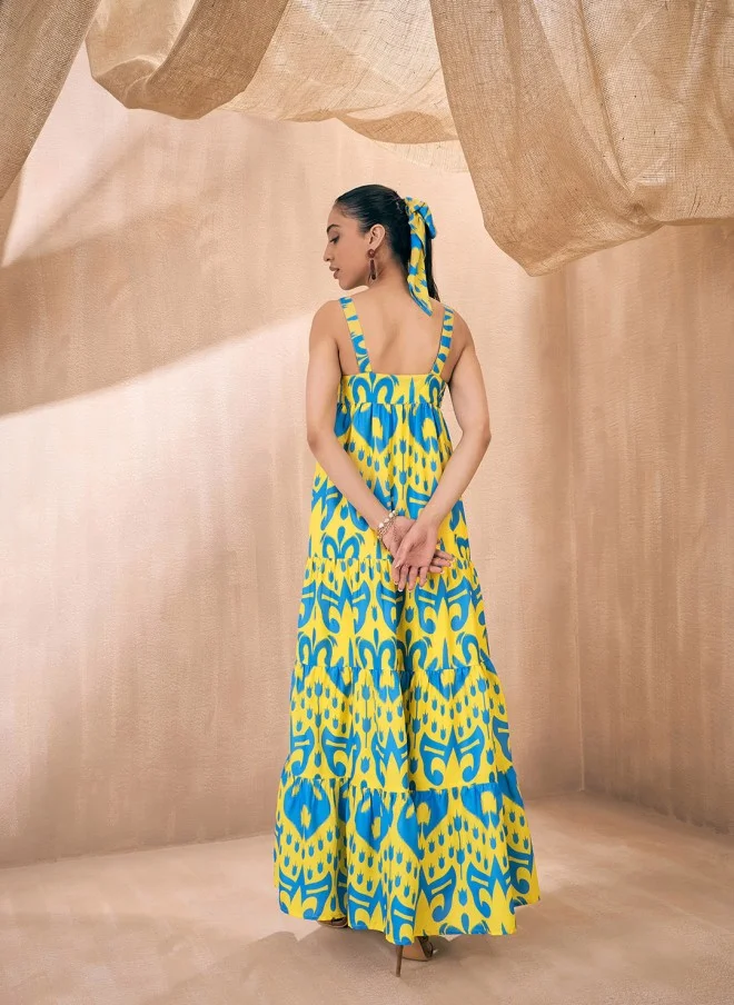 ساسافراس Ikat Print Maxi Dress for Women