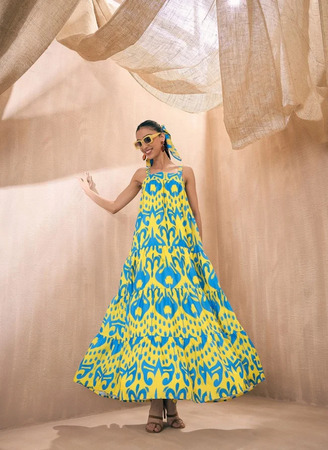 ساسافراس Ikat Print Maxi Dress for Women