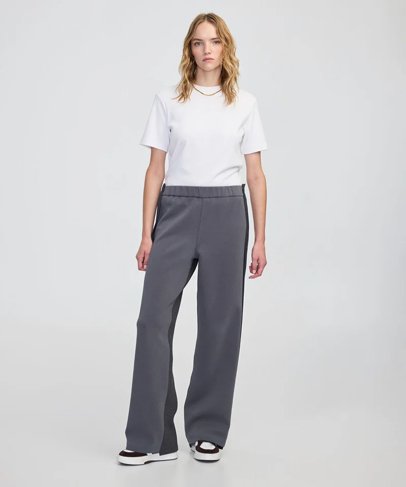 ابيكول Color-Block Wide-Leg Trousers