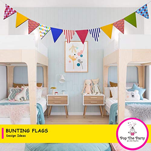 Pop the Party Bunting Flags Banner for Kids Room, Play School Decoration, Birthday Party, Baby Shower (Multi Color) - Image 3