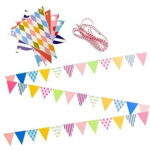 Pop the Party Bunting Flags Banner for Kids Room, Play School Decoration, Birthday Party, Baby Shower (Multi Color) - Image 5