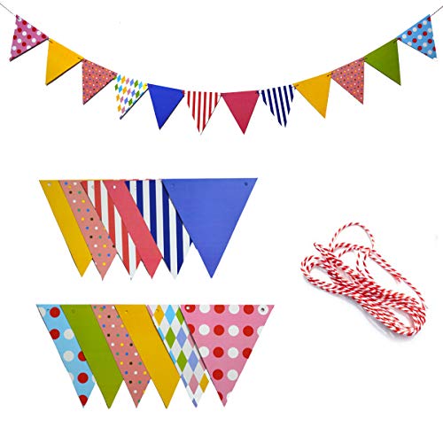 Pop the Party Bunting Flags Banner for Kids Room, Play School Decoration, Birthday Party, Baby Shower (Multi Color) - Image 1