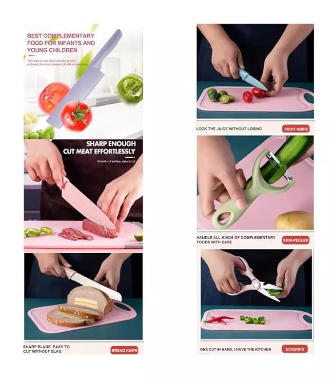 Deoxys Sharp Knife for Kitchen Chef Knife Chaku Knife Printed Knife Nife Chopping Knife Steel Kitchen Knife with Chopping Board Chopper Knife for Kitchen - Image 5