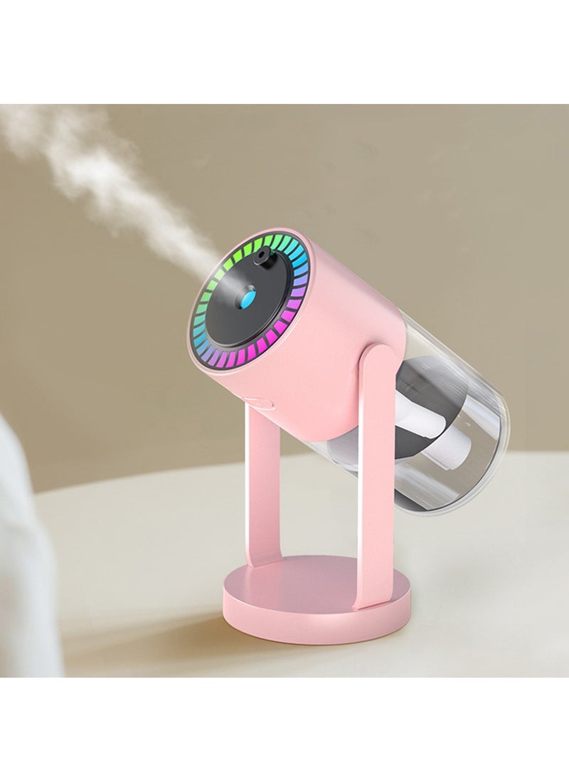 Hihonor USB Powered Ultrasonic Humidifier Aromatherapy Diffuser, 280mL Portable Quiet Mist Humidifier for Various Room Types, Starry Sky Projector Top, Dual Spray Patterns, Small Size for Home, Pink  - Image 1