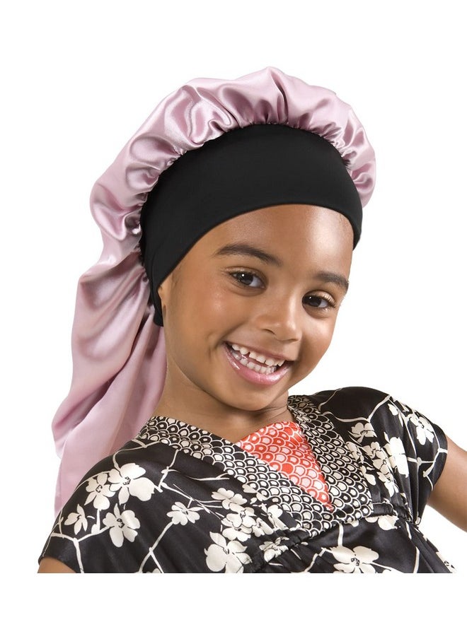 SENGTERM - Engterm Kids Long Satin Bonnet Girls Sleeping Cap Braids Bonnet For Long Curly Hair - Image 1