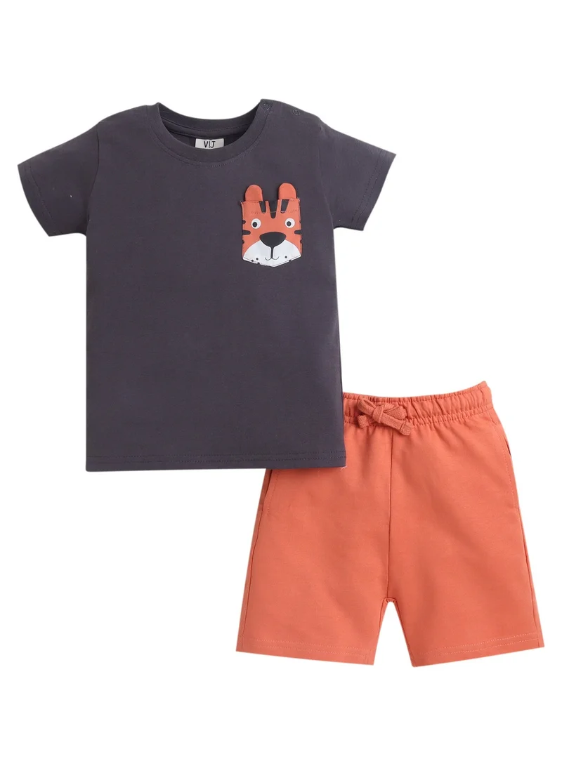 فكتور اند جين Infant Boys’ Multipack (4 Pack) – Graphic T-Shirts & Shorts Set