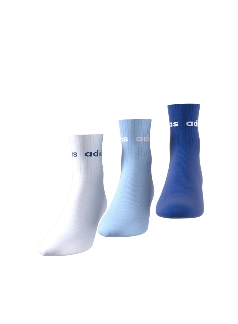Adidas Kids 3 Pack Linear Crew Socks