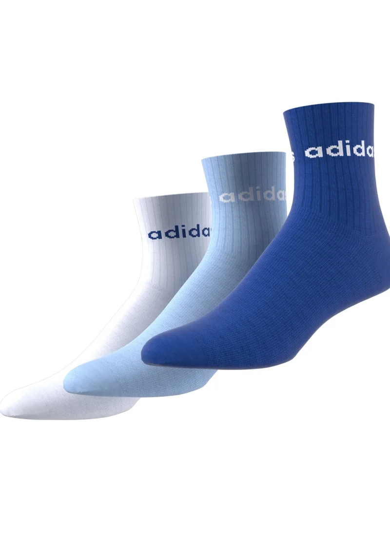 Adidas Kids 3 Pack Linear Crew Socks