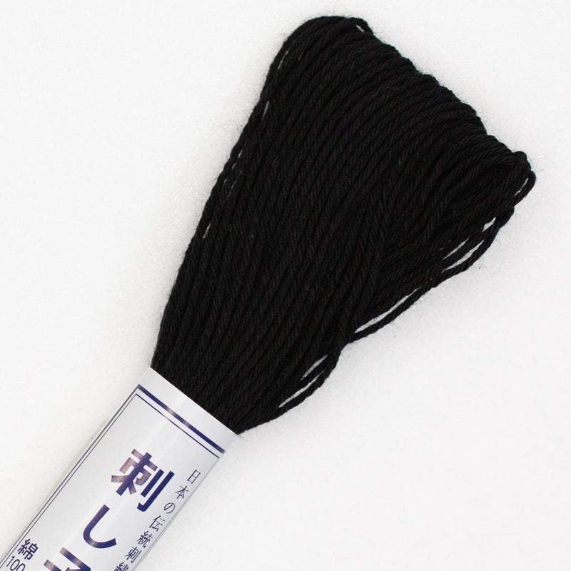 Olympus Shibori Dragon Black SASHIKO Thread 22YD - Image 1
