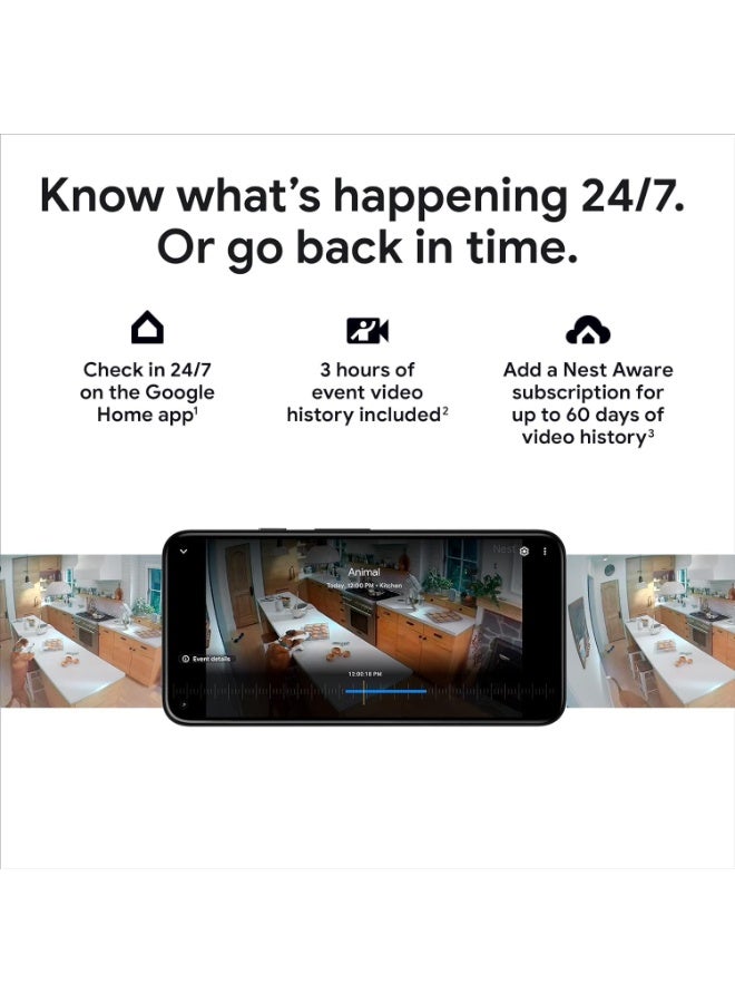 Google Nest Camera Indoor/Outdoor - 3 Pack (GA02077-US) Model G3AL9 - Image 4