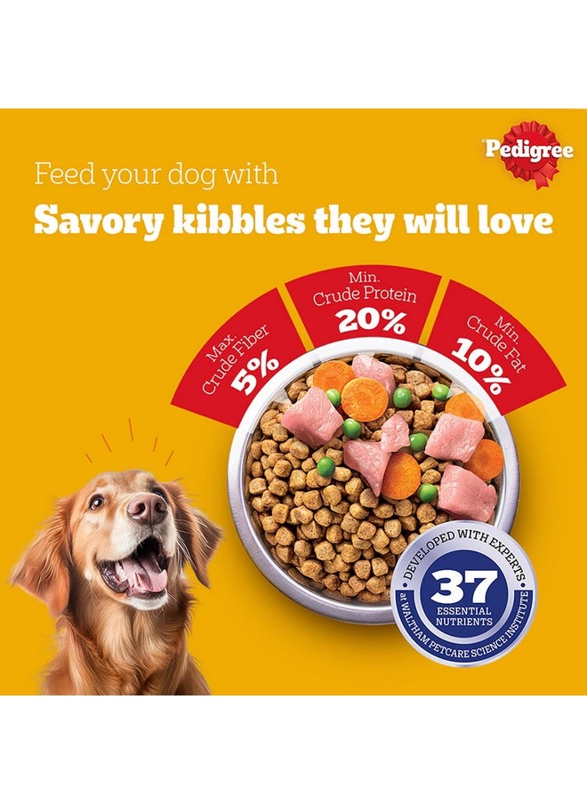 Pedigree Adult Dry Dog Food, Meat & Rice, 3 Kg, Contains 37 Essential Nutrients, 100% Complete & Balanced Food For Adult Dogs  - Image 4