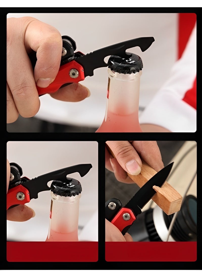 REOCLE - Multitool Hammer 14 in 1 Mini Stainless Steel Hammer Multitool with Pliers Claw Hammer Multi Tool Camping Accessories Survival Gadget - Image 1