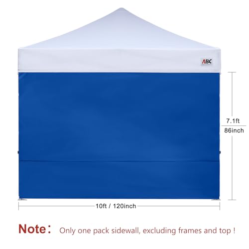 ABCCANOPY Instant Canopy SunWall 10x10 FT, 1 Pack Sidewall Only, No Frame or Top, Blue - Image 2