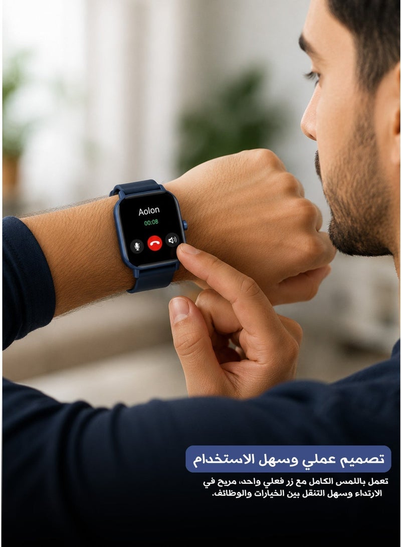 Aolon GTS 2024 Smart Watch with 1.83 Inch Full Touch Color Display Bluetooth Calling Over 100 Sports Modes Heart Rate Monitoring Step Tracking Bluetooth 5.3 and 7 to 10 Day Battery Life for Daily Fitness and Sports - Image 1