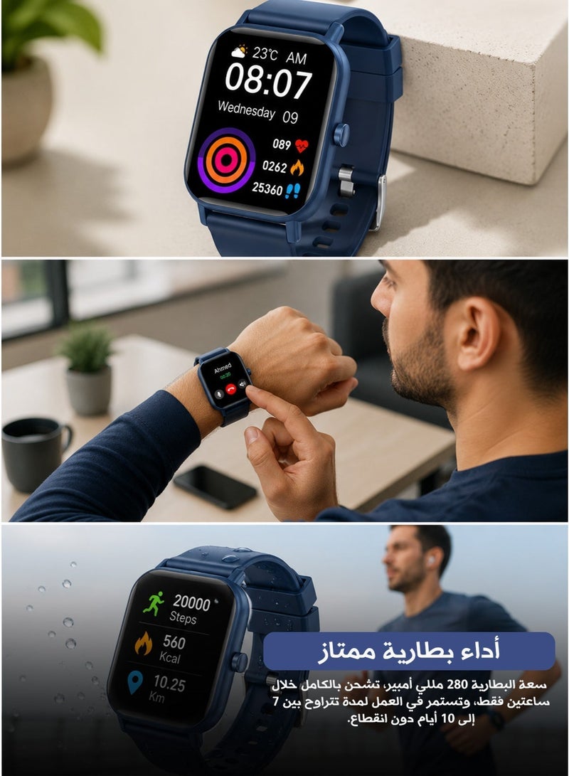 Aolon GTS 2024 Smart Watch with 1.83 Inch Full Touch Color Display Bluetooth Calling Over 100 Sports Modes Heart Rate Monitoring Step Tracking Bluetooth 5.3 and 7 to 10 Day Battery Life for Daily Fitness and Sports - Image 4