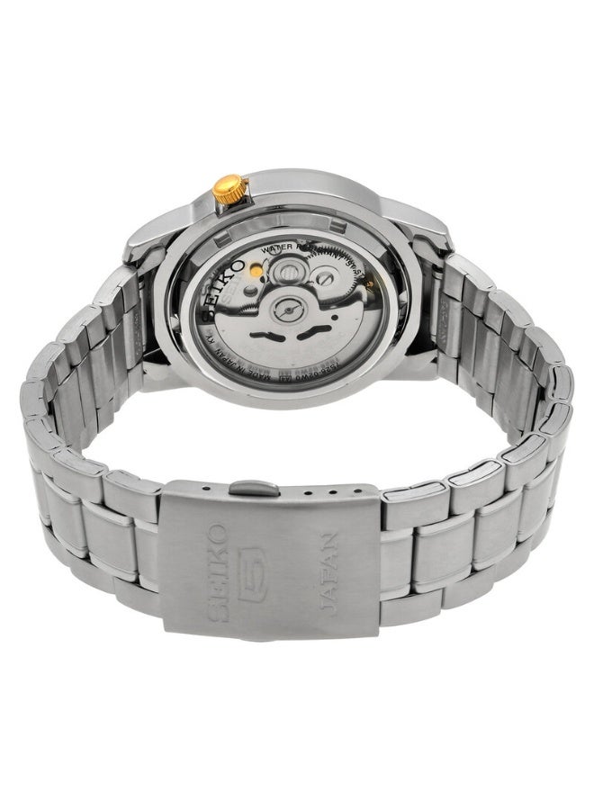 Seiko 5 Automatic Men's Watch, Green Dial, Stainless Steel Bracelet SNKK19J1 - Image 3