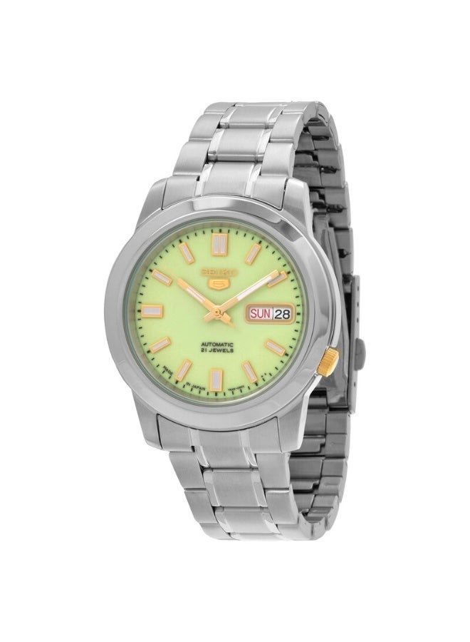 Seiko 5 Automatic Men's Watch, Green Dial, Stainless Steel Bracelet SNKK19J1 - Image 1