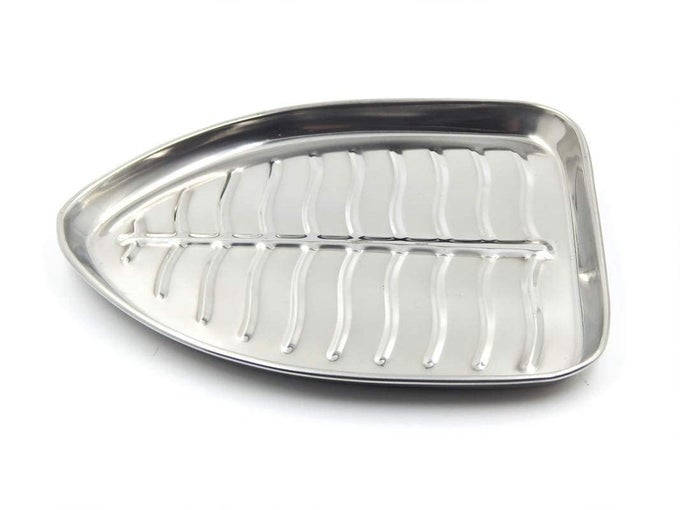 STAINLESS STEEL BANANA LEAF SHAPE DINNER PLATE
