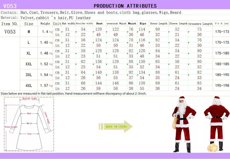 windforgecraft Christmas Santa Claus Costume - Christmas Costume Santa Suit Outfit,Comfortable Santa Claus Costume for Masquerade, Christmas Party - Image 2