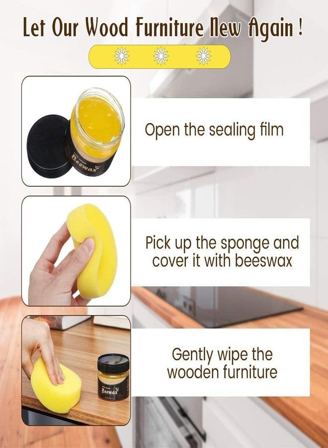 Flysales® Beewax Furniture Polish, Natural Traditional Beeswax Wood Polish Shine for Furniture, Wood, Cabinet, Wardrobe for Restoring Back Wood Shine Polish - Image 3