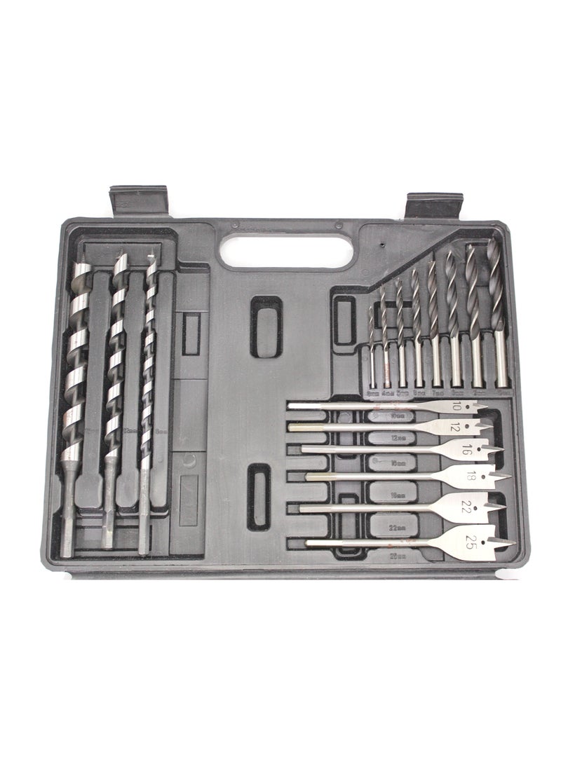 Kingroy 32PC wood drill bits, carpnter drill bits set. It conclude flat wood drill bits, 3 point wood drill bits, auger wood drill bits, forstner drill bits.  - Image 3