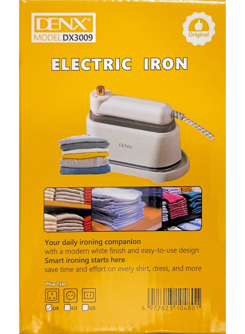 دينكس مكواة بخار محمولة 2 في 1، مكواة بخار 1000 واط، مكواة ملابس محمولة مع فرشاة وخزان 180 مل، مكواة بخار لإزالة التجاعيد من الأقمشة، مكواة سفر صغيرة للعبايات والقمصان والبدلات والستائر، تسخين سريع، كي عمودي وأفقي، مكواة بخار خفيفة الوزن للمنزل والمكتب والسفر، DX3009 - Image 1