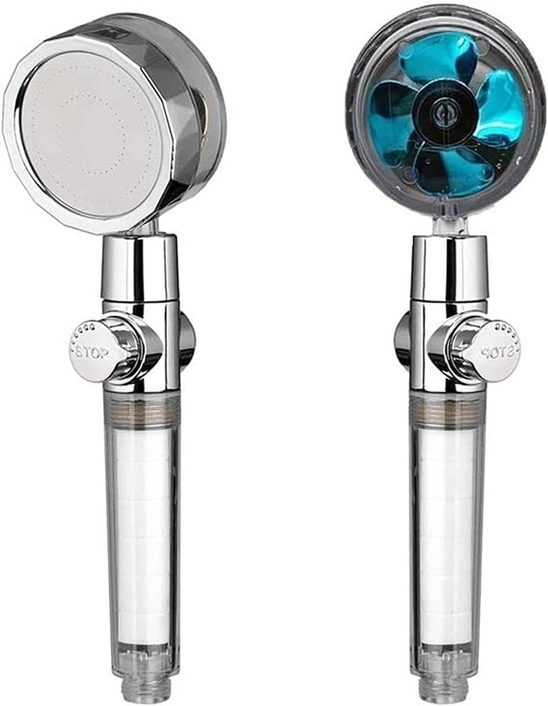 FlowFan AquaBreeze Pro shower head with Filter and Pause Switch,Removable Propeller and Water Saving 360 Power shower head - Image 1