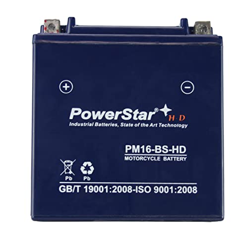 PowerStar PM16-BS-HD Replaces YTX16-BS-1 Powersport Battery for Suzuki LT-A700X King Quad - Image 1