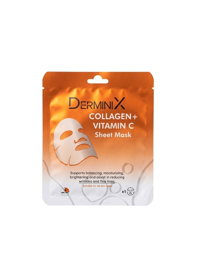 DERMINIX SHEET MASK 1PCS (COLLAGEN&VIT C)