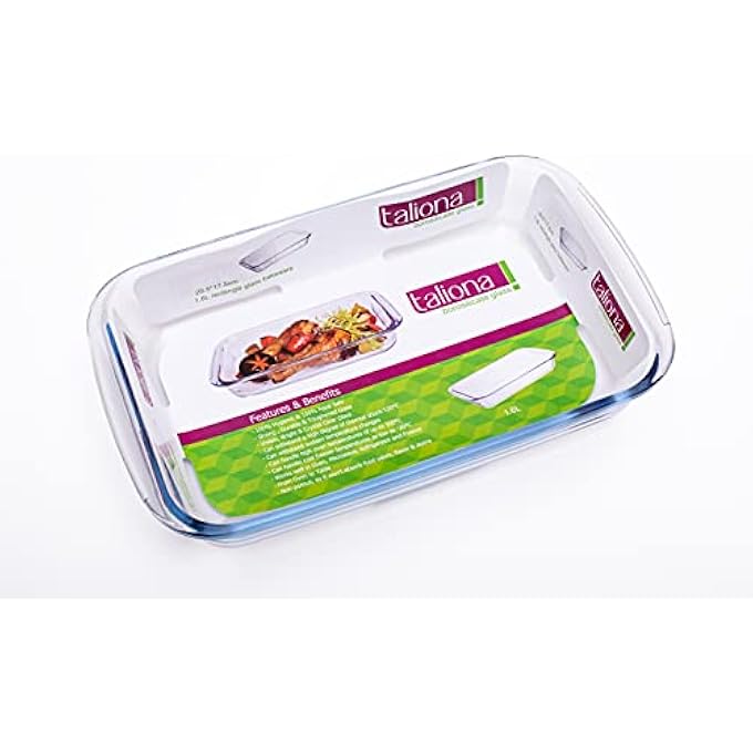 ريحني طبق خبز زجاجي مستطيل 16 لتر زجاج بوروسيليكات شفاف TL2213508 - Image 4