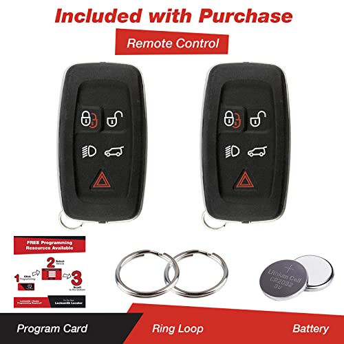 KeylessOption Keyless Entry Remote Control Car Smart Key Fob Replacement for Jaguar KOBJTF10A (Pack of 2) - Image 2