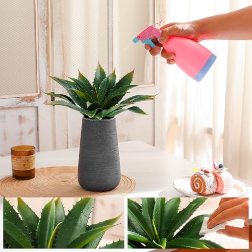 JUSTOYOU Large 12.5" Artificial Succulents Aloe Plants Real Touch Fake Flowers Unpotted for Home Wedding Festival Arrangement (1, Green) - Image 3